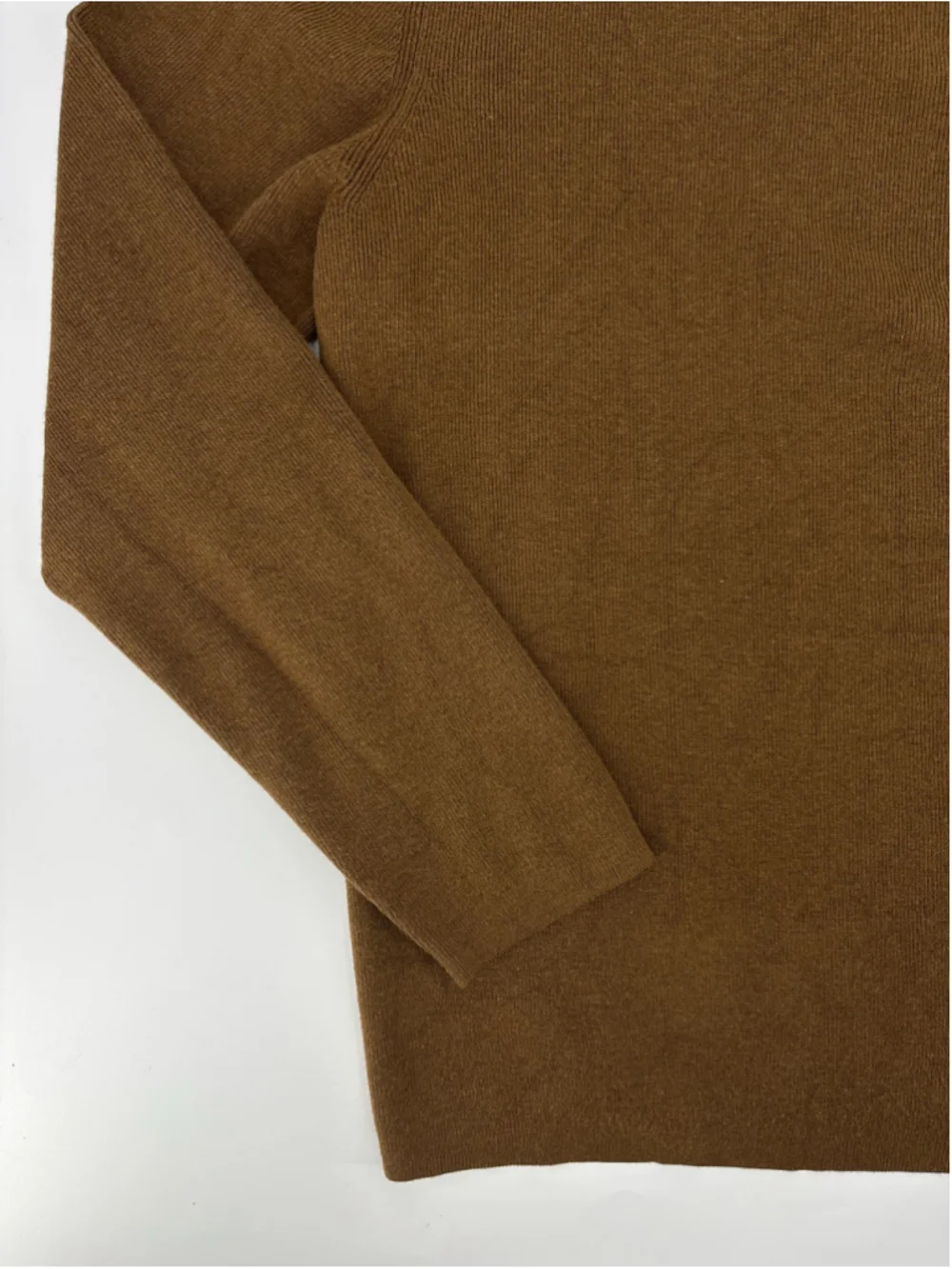 Men's Hickey Freeman Chocolate Brown 1/4 Quarter Zip Pullover Knit Sweater XL